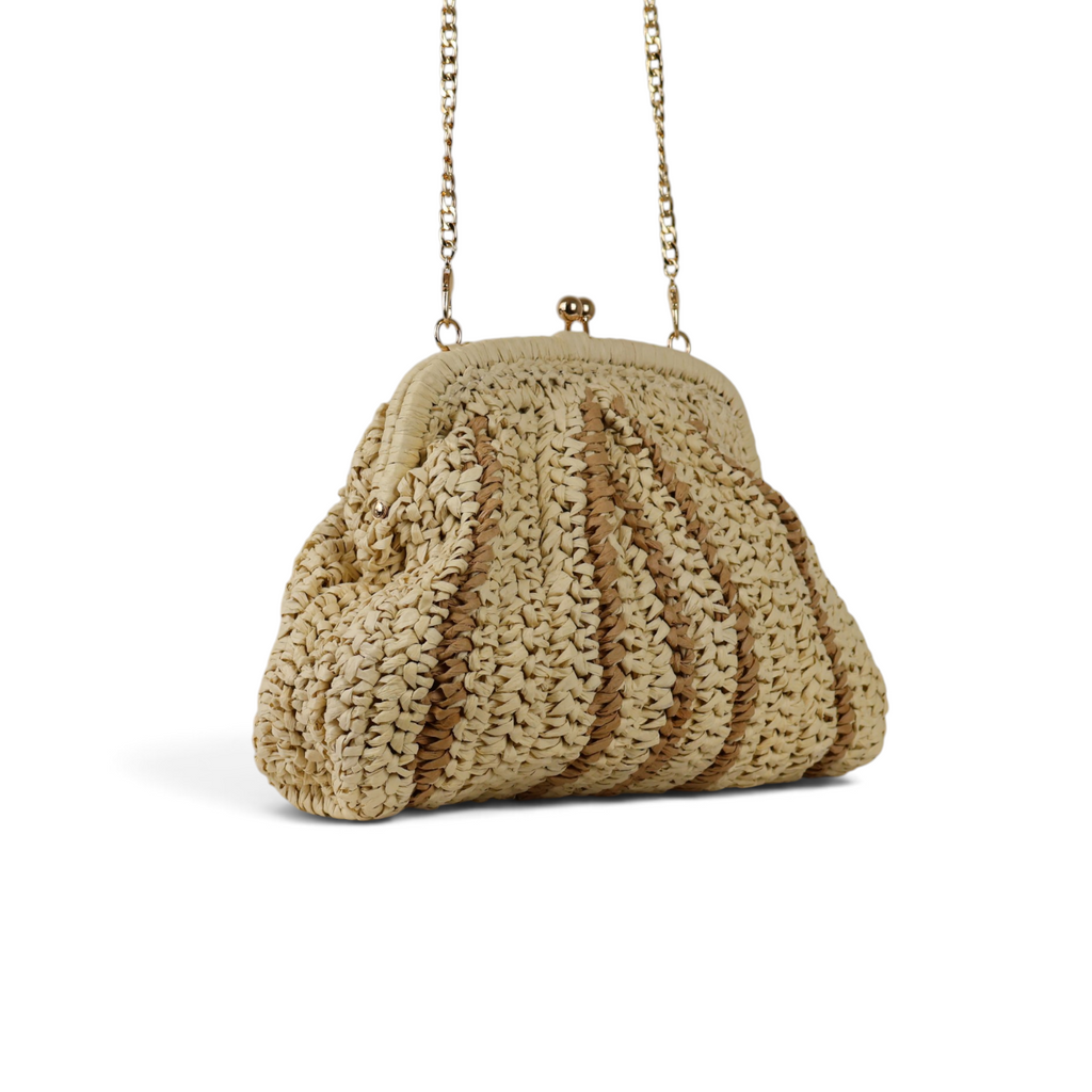 Bolsa Transversal Pouch Palha Bege
