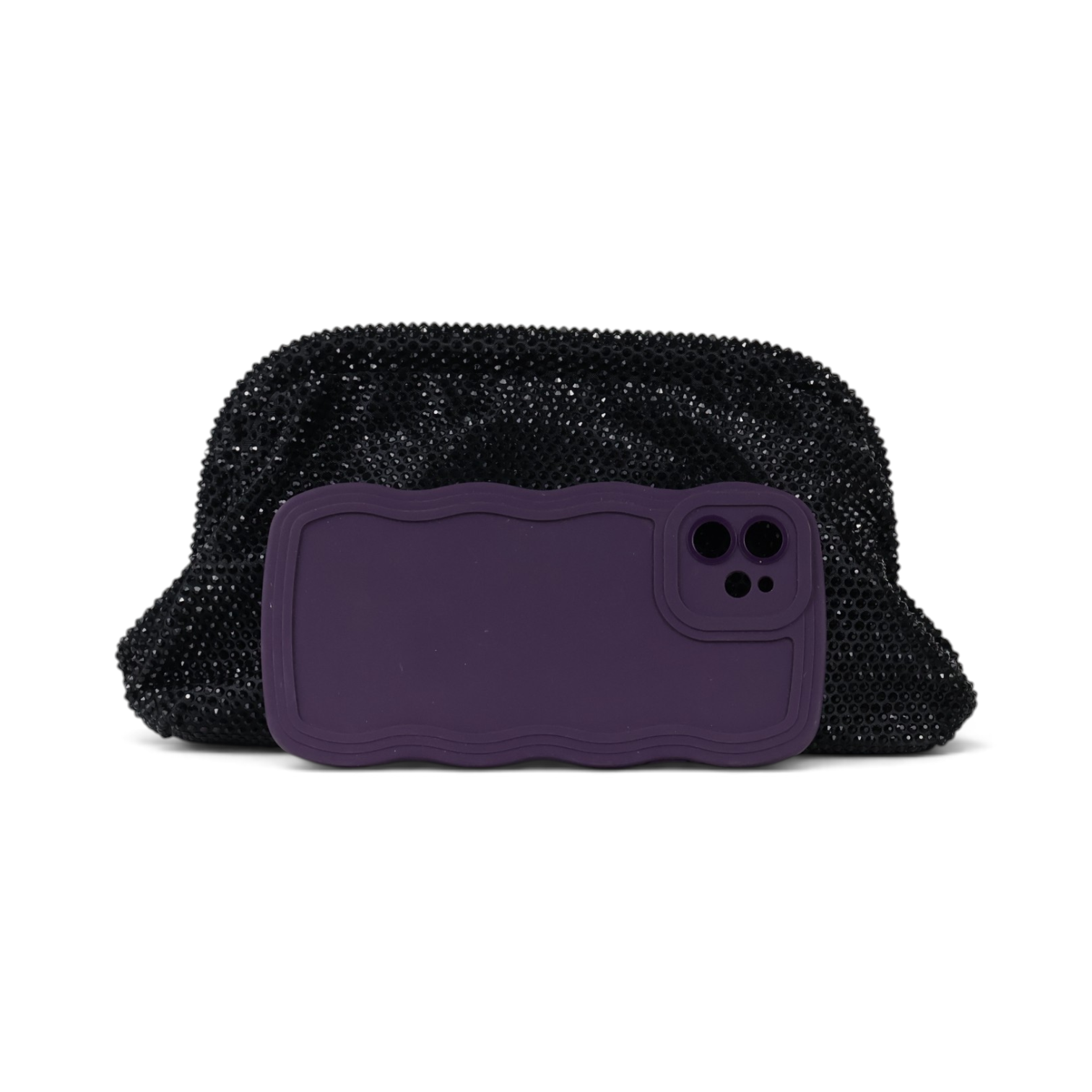 Bolsa Tranversal Pouch Strass Preta