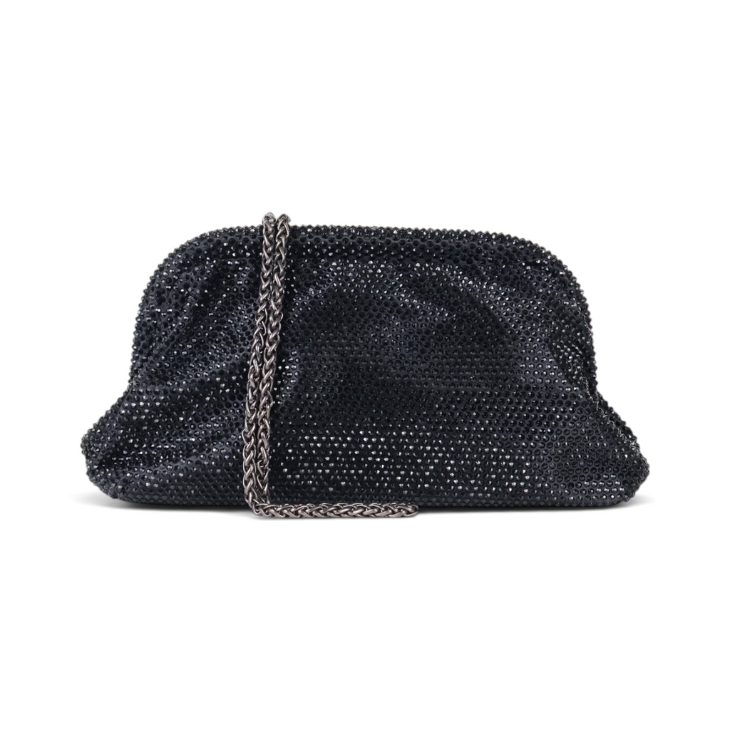 Bolsa Tranversal Pouch Strass Preta