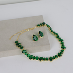 Kit Colar e Brinco Verde