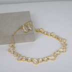 Kit Colar e Brinco Dourado