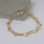 Kit Colar e Brinco Dourado