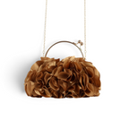 Bolsa Top Handle Babados Caramelo