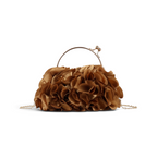 Bolsa Top Handle Babados Caramelo