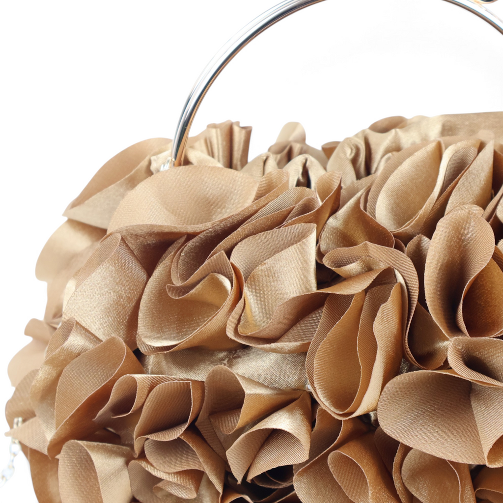 Bolsa Top Handle Babados Caramelo