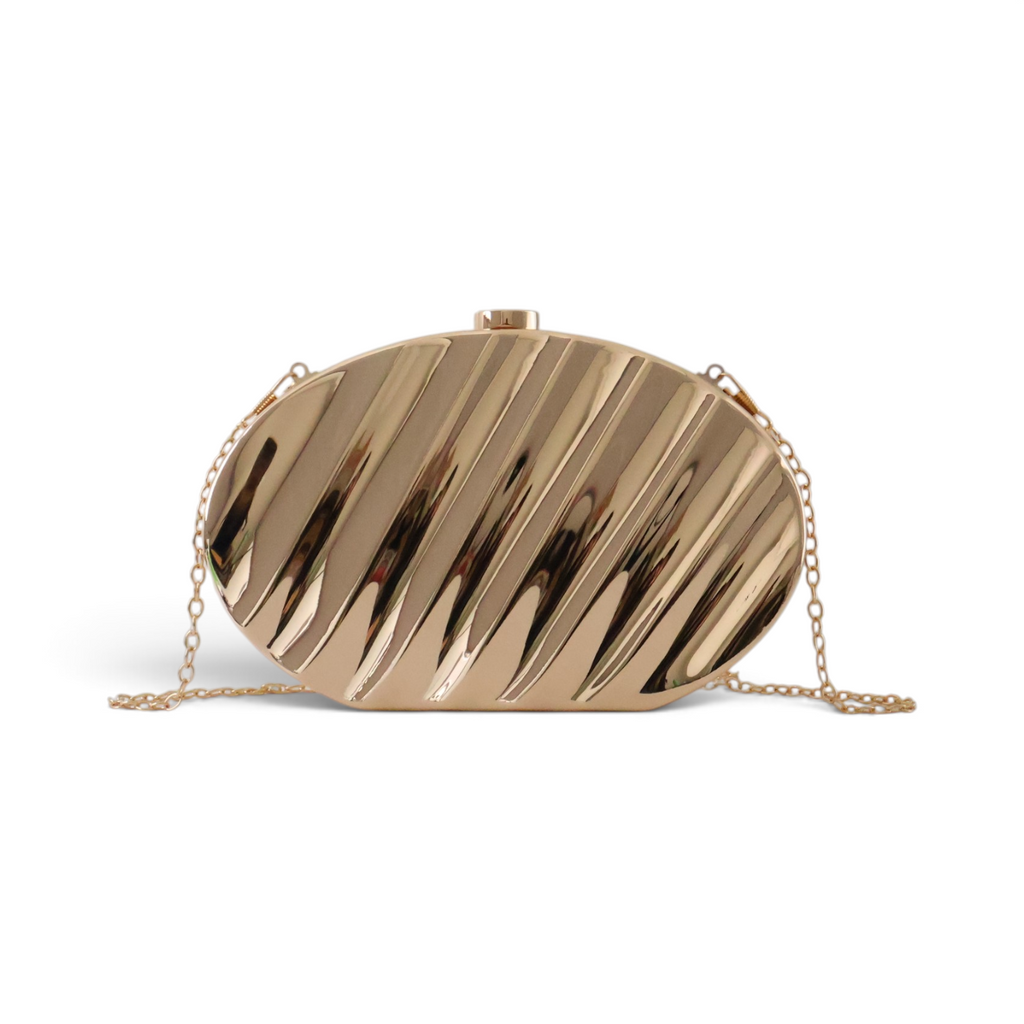 Bolsa de Festa Clutch Metal Dourada