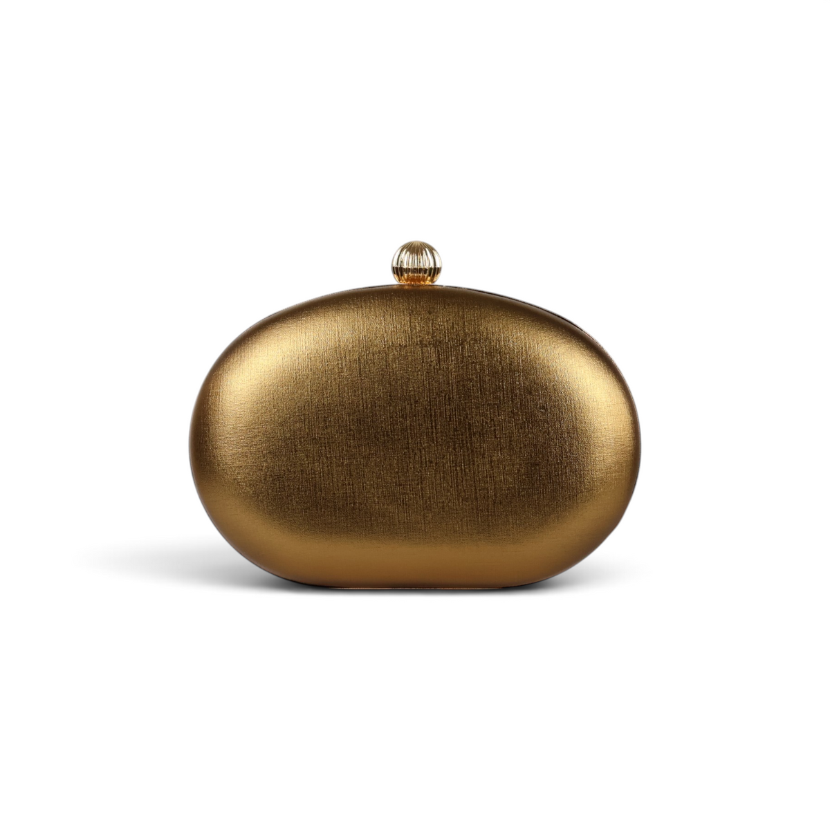 Bolsa de Festa Clutch Oval Ouro Velho