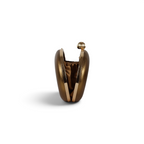 Bolsa de Festa Clutch Oval Ouro Velho