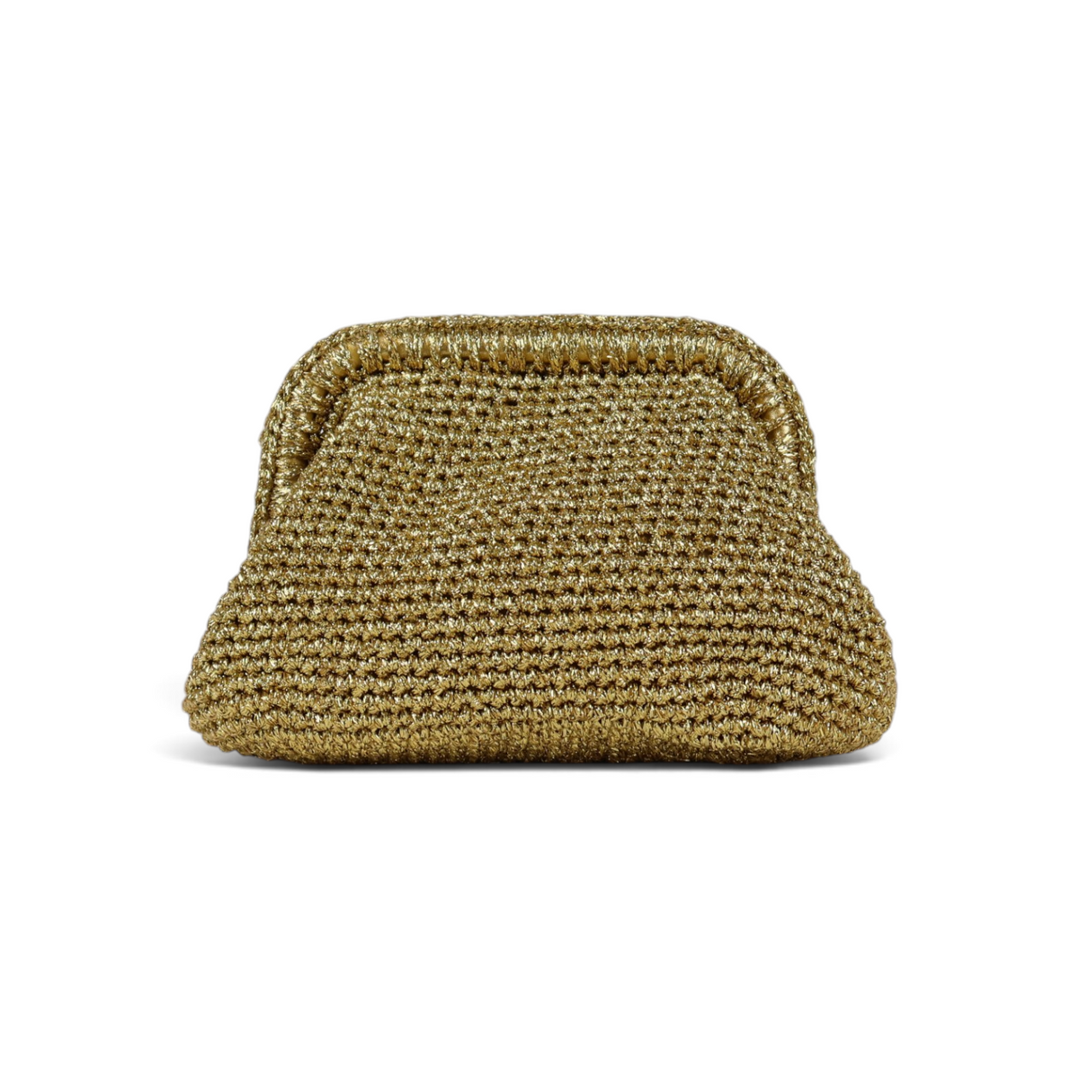 Bolsa de Mão Pouch Tramas Dourada