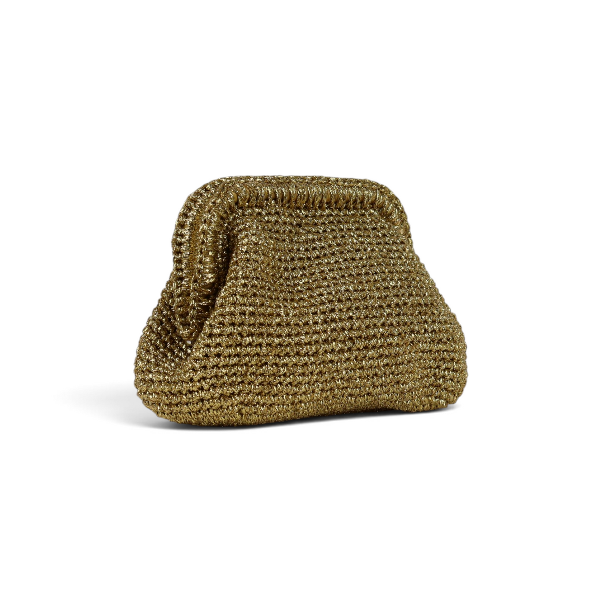 Bolsa de Mão Pouch Tramas Dourada