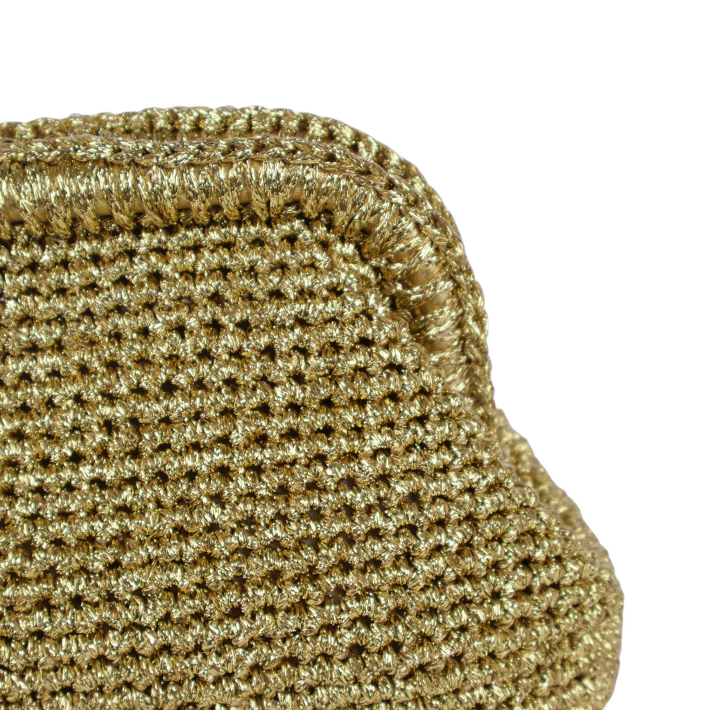 Bolsa de Mão Pouch Tramas Dourada