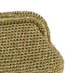 Bolsa de Mão Pouch Tramas Dourada