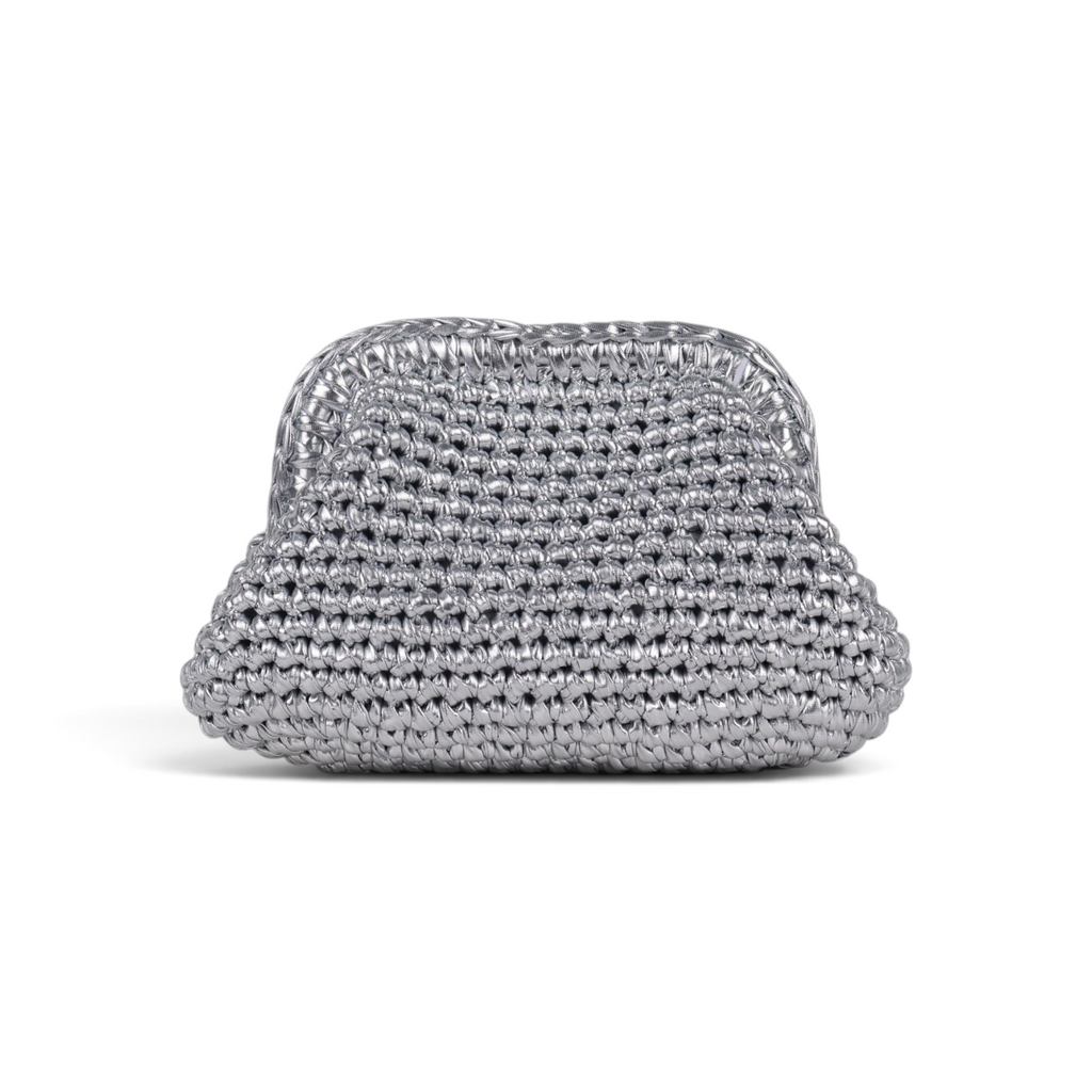 Bolsa de Mão Pouch Tramas Prata