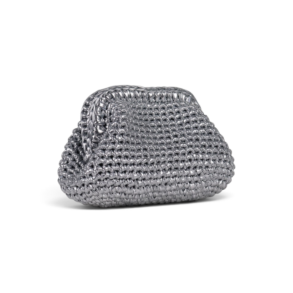 Bolsa de Mão Pouch Tramas Prata
