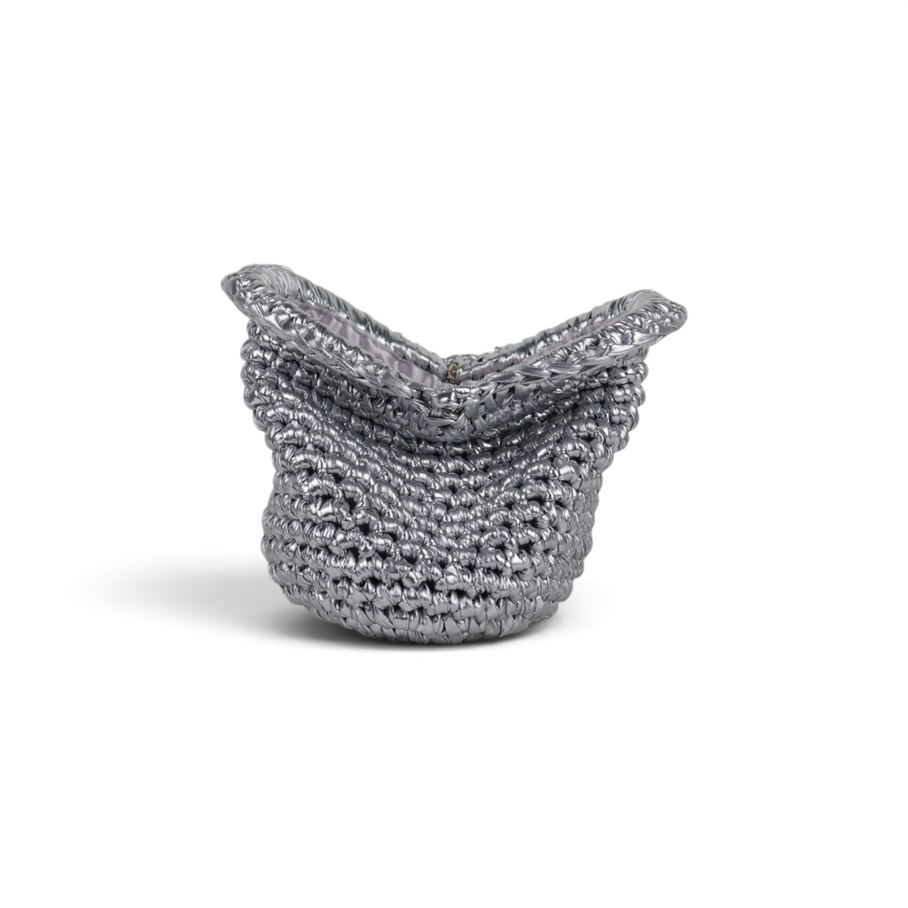 Bolsa de Mão Pouch Tramas Prata