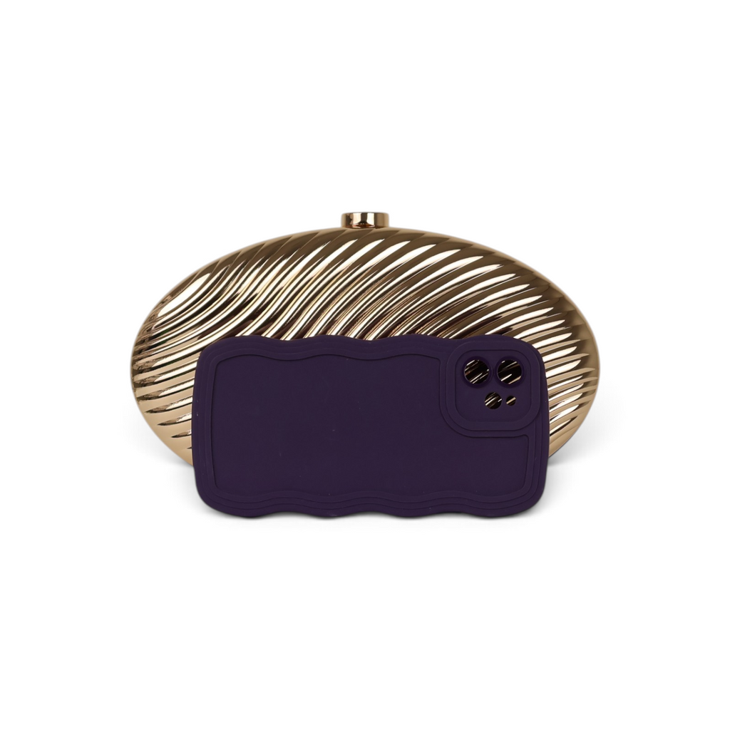 Bolsa de Festa Clutch Metal Dourada