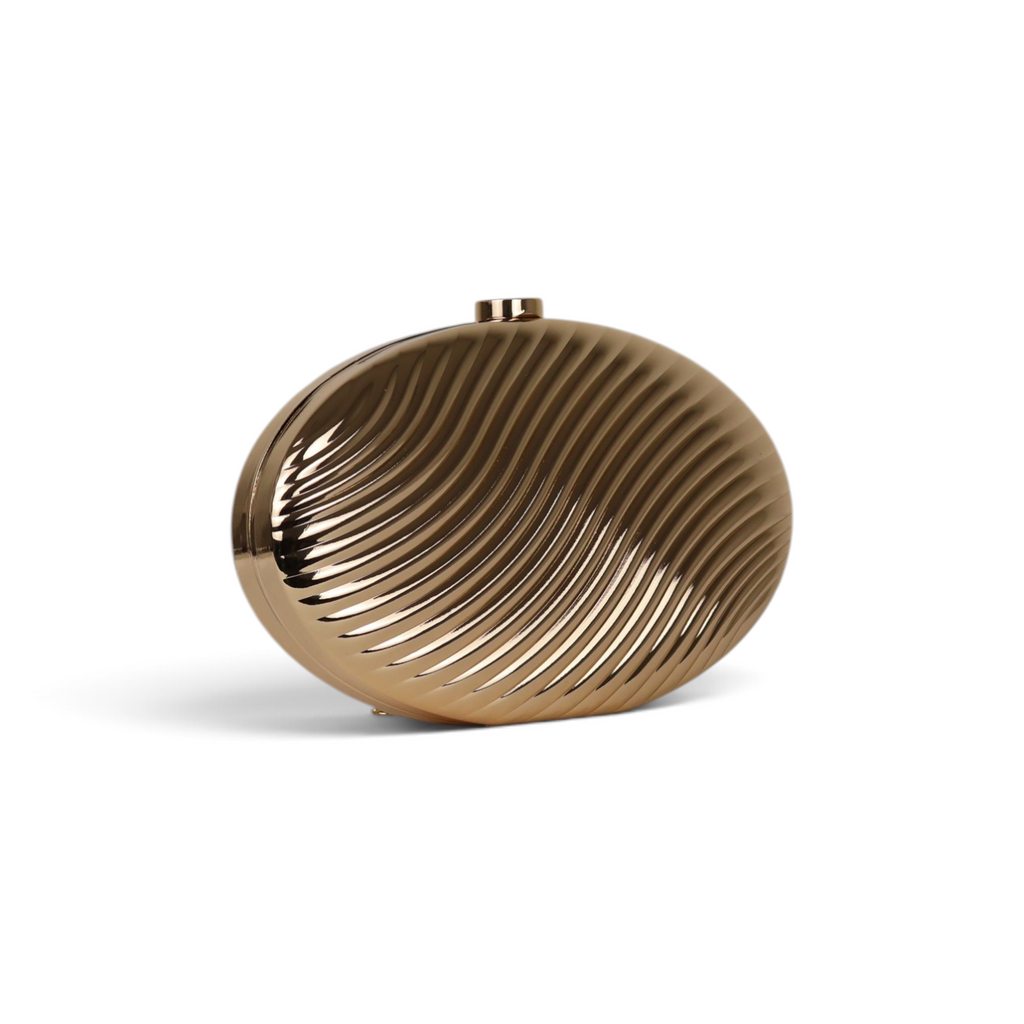 Bolsa de Festa Clutch Metal Dourada