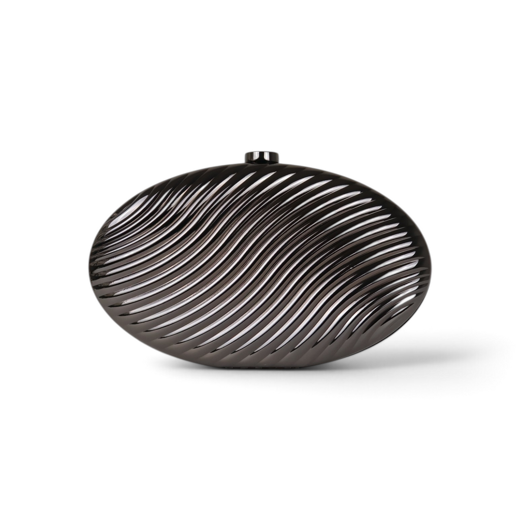 Bolsa de Festa Clutch Metal Prata Grafite