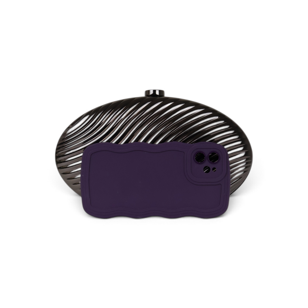 Bolsa de Festa Clutch Metal Prata Grafite