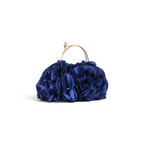 Bolsa Top Handle Babados Azul Marinho
