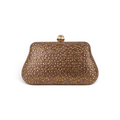 Bolsa Clutch Festa Pedraria Dourado Escuro