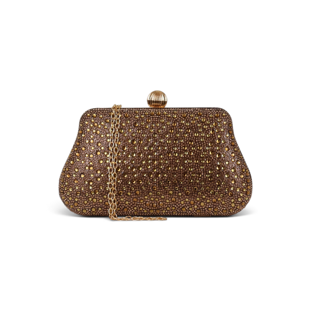 Bolsa Clutch Festa Pedraria Rosê Gold