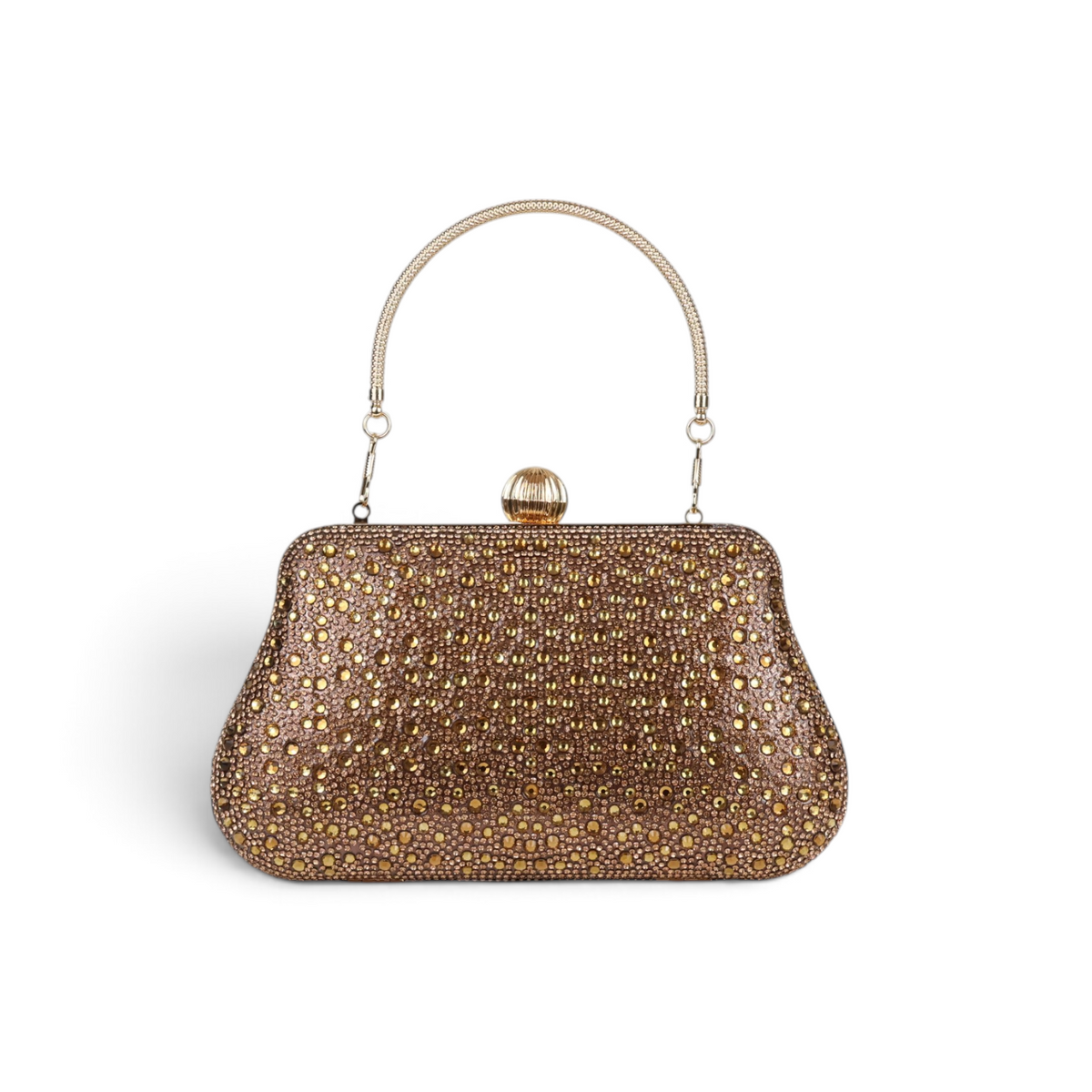 Bolsa Clutch Festa Pedraria Rosê Gold