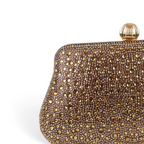 Bolsa Clutch Festa Pedraria Rosê Gold