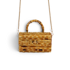 Bolsa Top Handle Transversal Bambu Natural