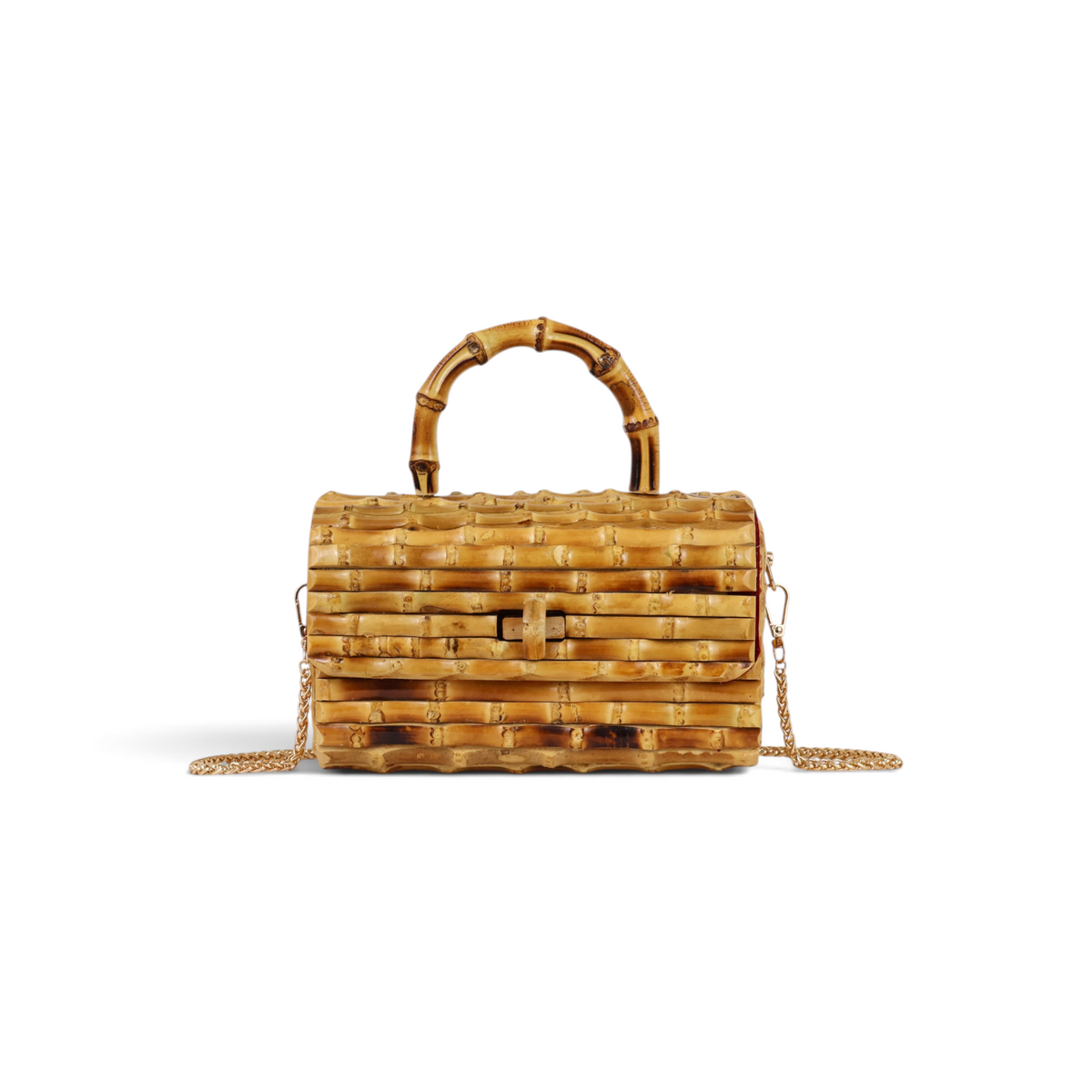 Bolsa Top Handle Transversal Bambu Natural