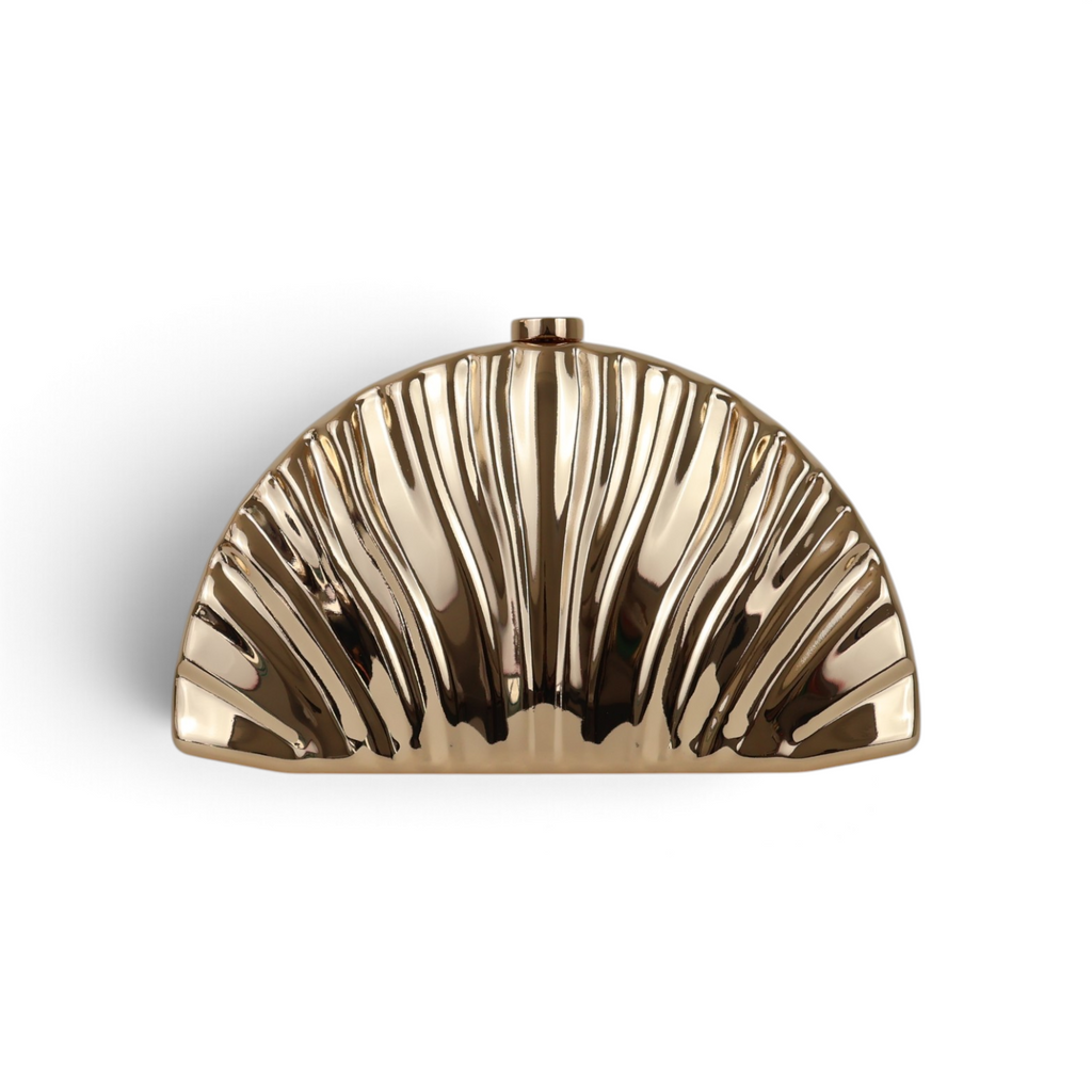 Bolsa de Festa Clutch Metal Dourada