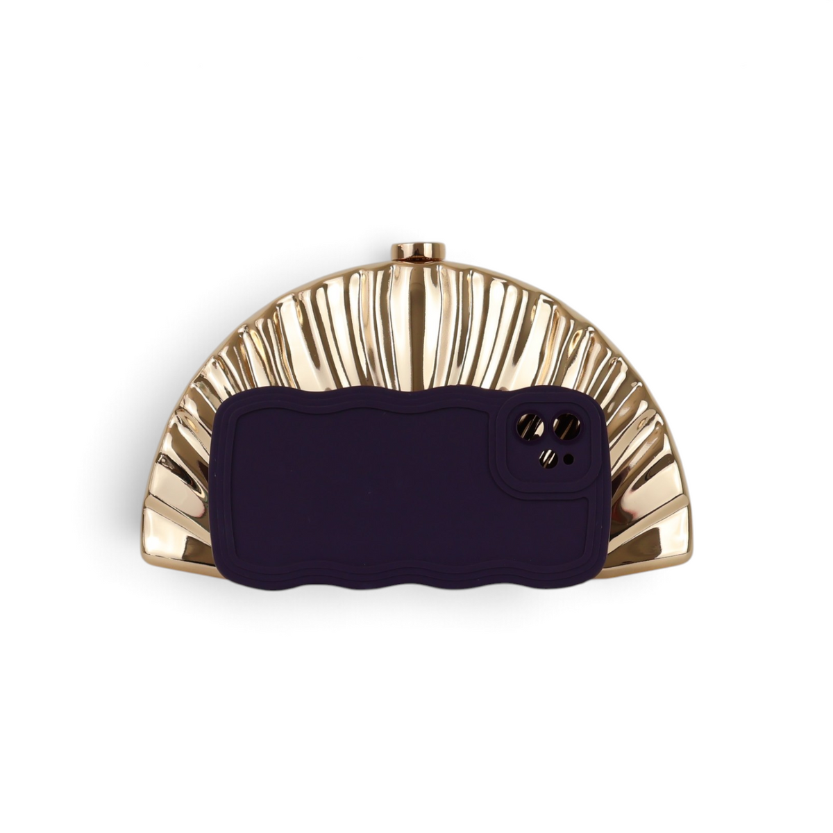 Bolsa de Festa Clutch Metal Dourada