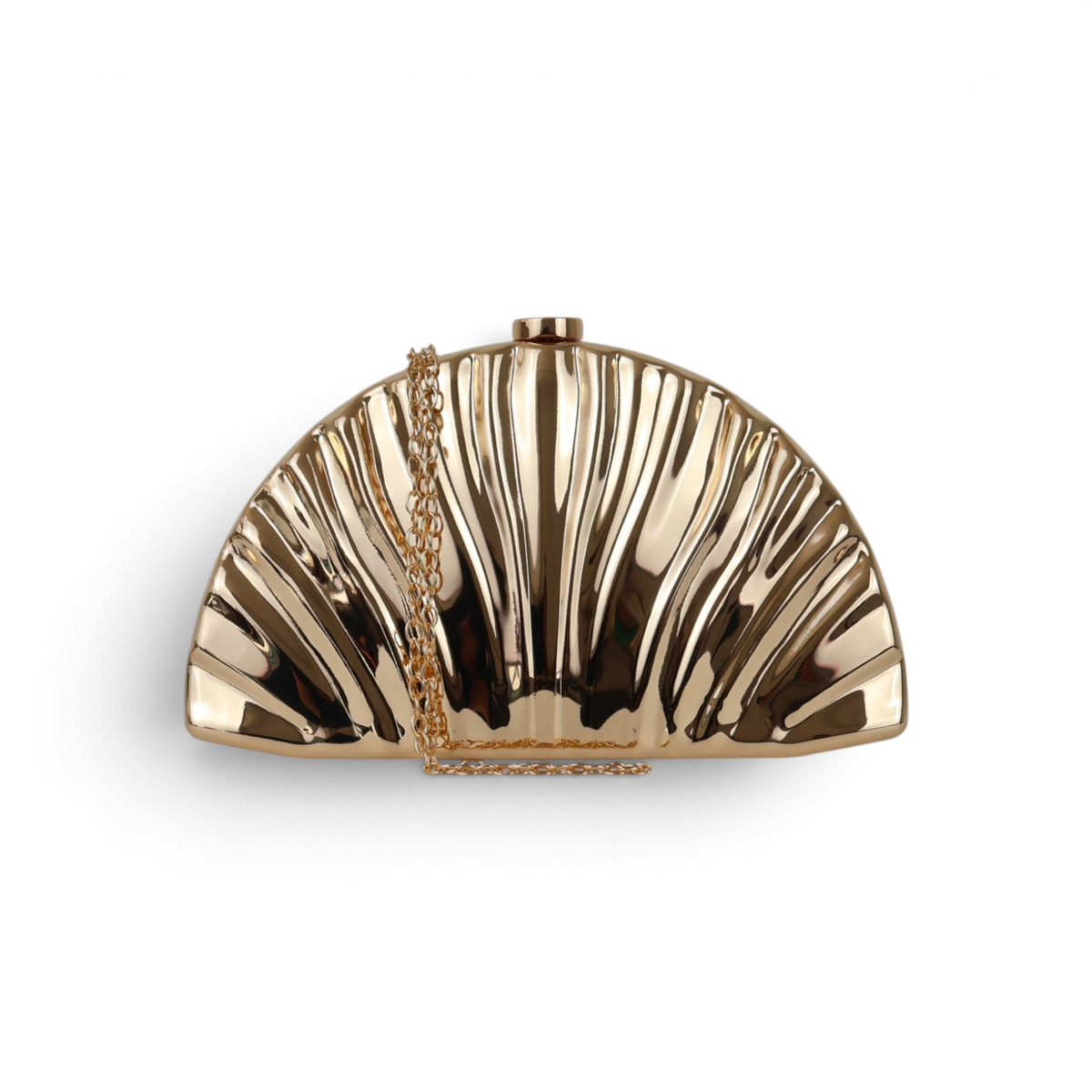 Bolsa de Festa Clutch Metal Dourada