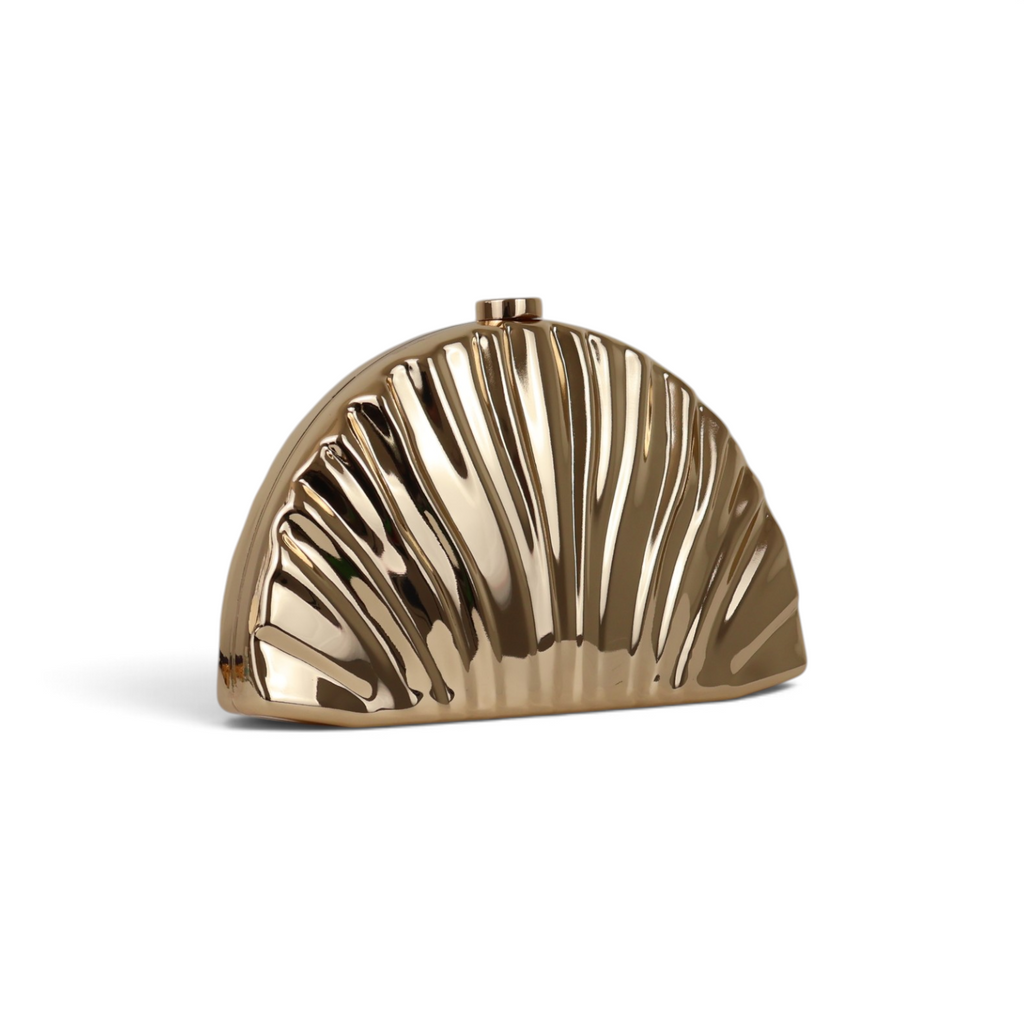 Bolsa de Festa Clutch Metal Dourada