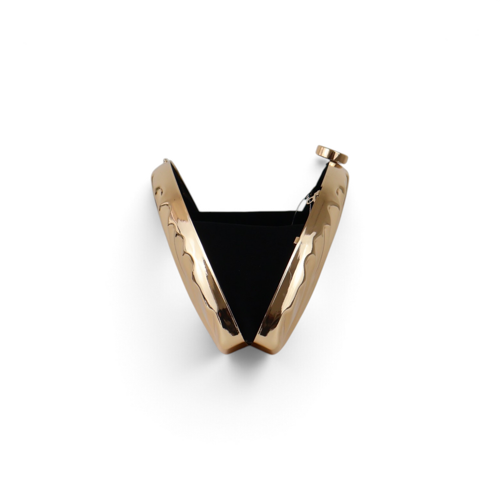 Bolsa de Festa Clutch Metal Dourada
