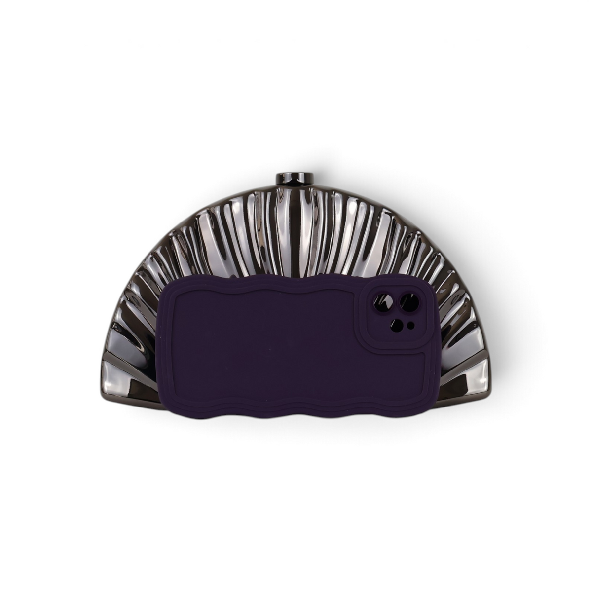 Bolsa de Festa Clutch Metal Grafite