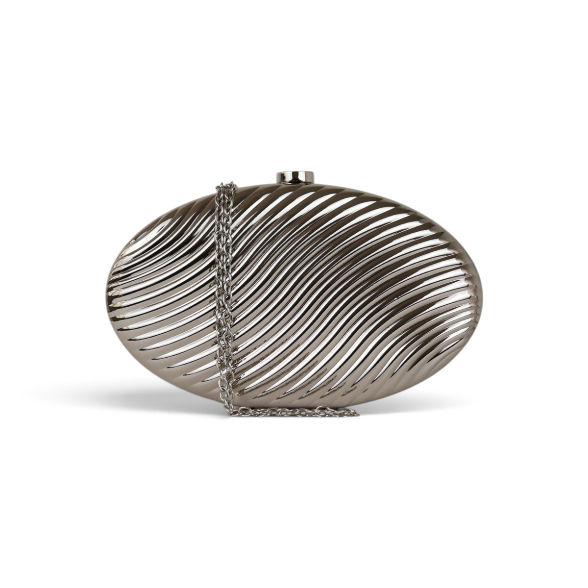 Bolsa de Festa Clutch Metal Prata