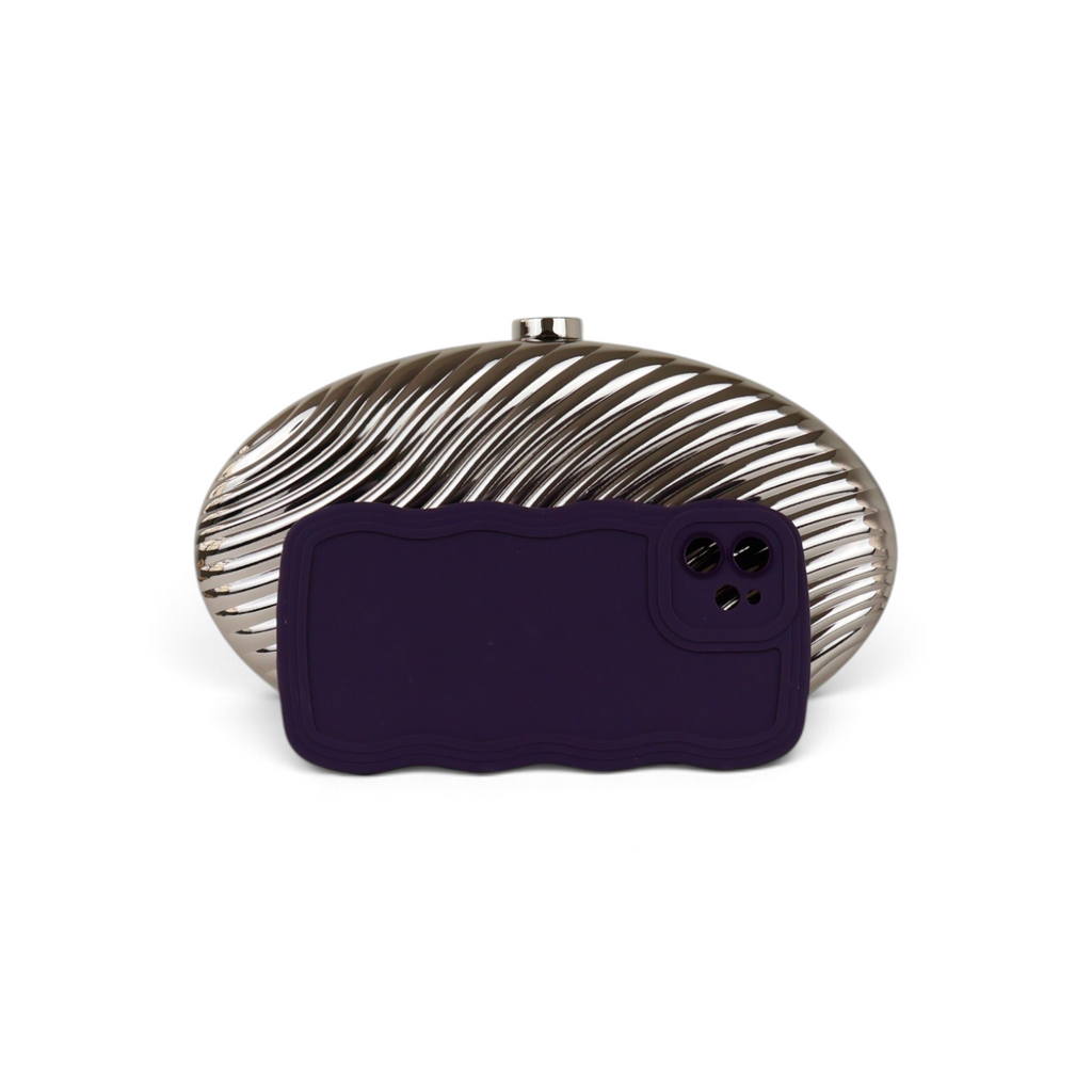 Bolsa de Festa Clutch Metal Prata