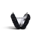 Bolsa Festa Clutch Pedraria Strass Azul Marinho