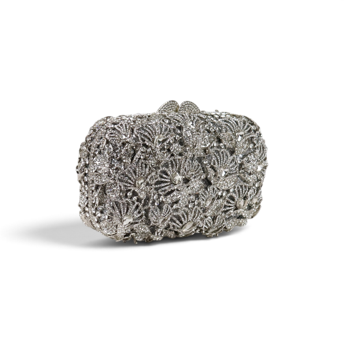 Bolsa Festa Clutch Pedraria Strass Prata