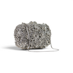 Bolsa Festa Clutch Pedraria Strass Prata