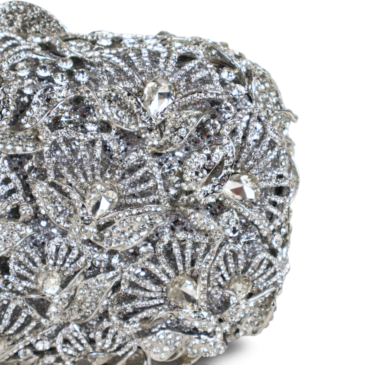 Bolsa Festa Clutch Pedraria Strass Prata