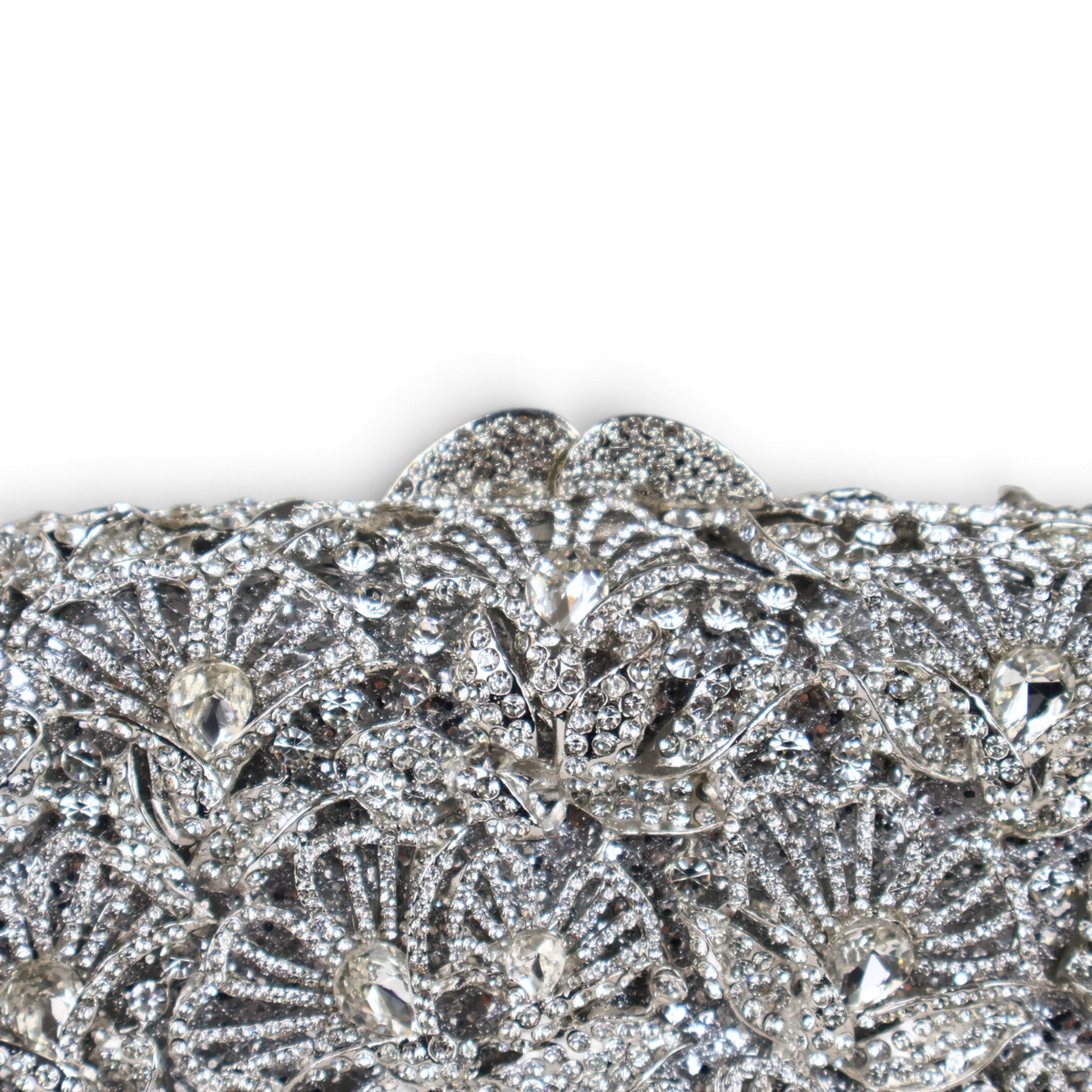 Bolsa Festa Clutch Pedraria Strass Prata