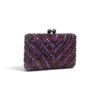 Bolsa Festa Clutch Pedraria Strass Roxa