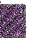 Bolsa Festa Clutch Pedraria Strass Roxa