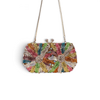 Bolsa Festa Clutch Pedraria Strass Colorida