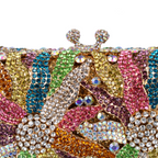 Bolsa Festa Clutch Pedraria Strass Colorida