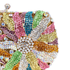 Bolsa Festa Clutch Pedraria Strass Colorida