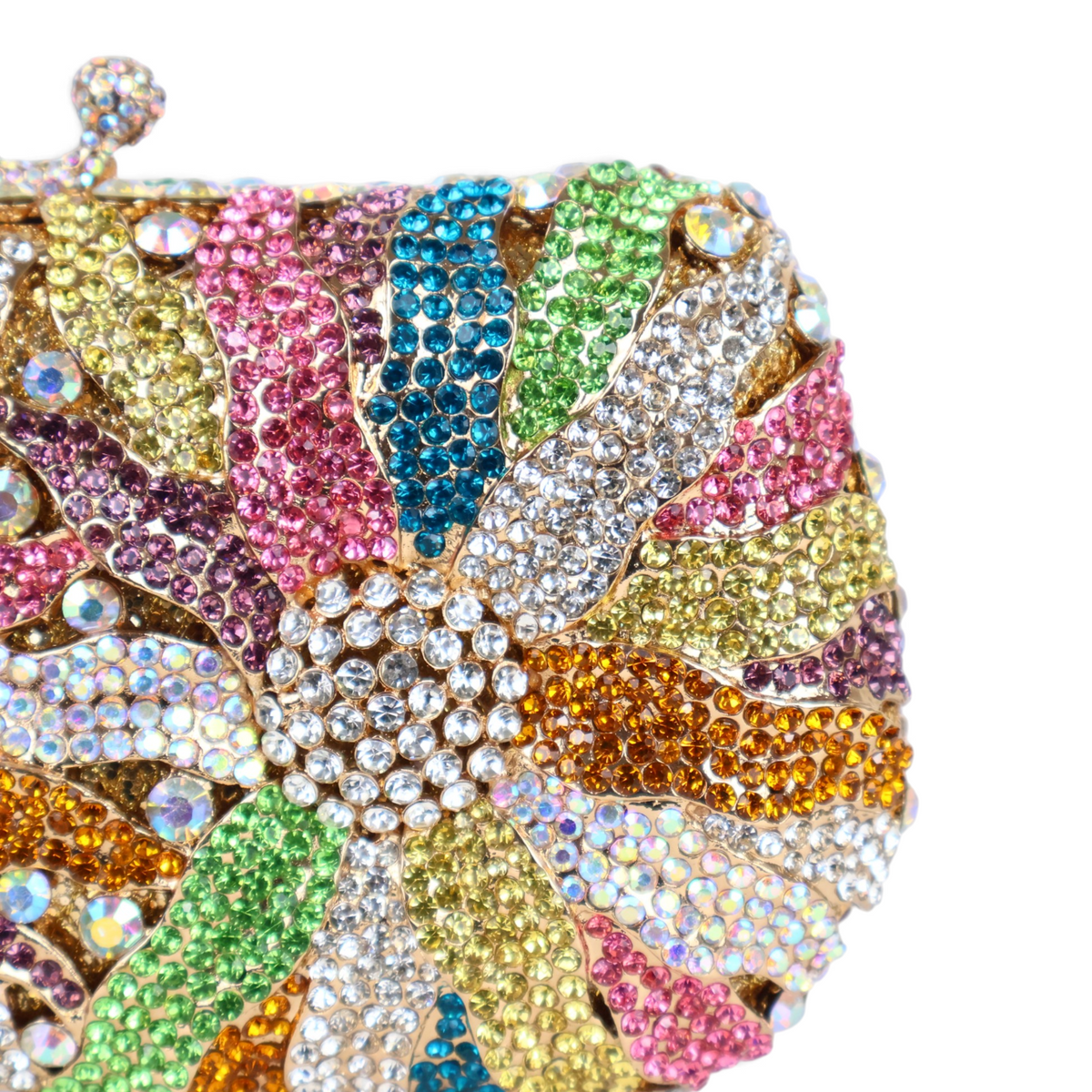 Bolsa Festa Clutch Pedraria Strass Colorida