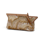 Bolsa Pouch Bordada Dourada